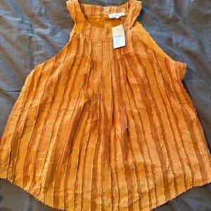 Bohme *with tag* gold sleeveless blouse